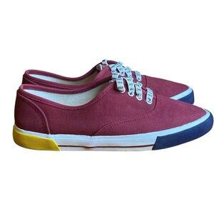 Paolo Gucci 90’s Vintage Maroon Canvas sneakers Women’s Size 7.5